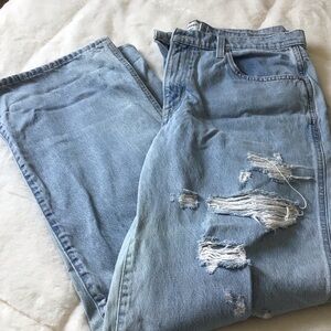 Sunday Best Light Blue Walker Wide Leg Denim 12 NWOT